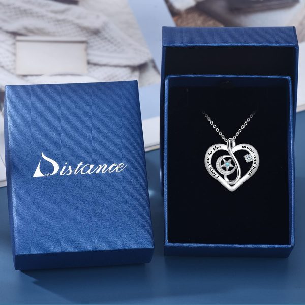 Heart Necklace Sterling Silver 18k Moon Heart Pendant - Image 6