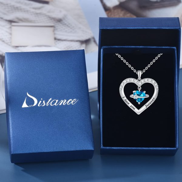 Heart Necklace Sterling Silver 18k Moon Heart Pendant - Image 6
