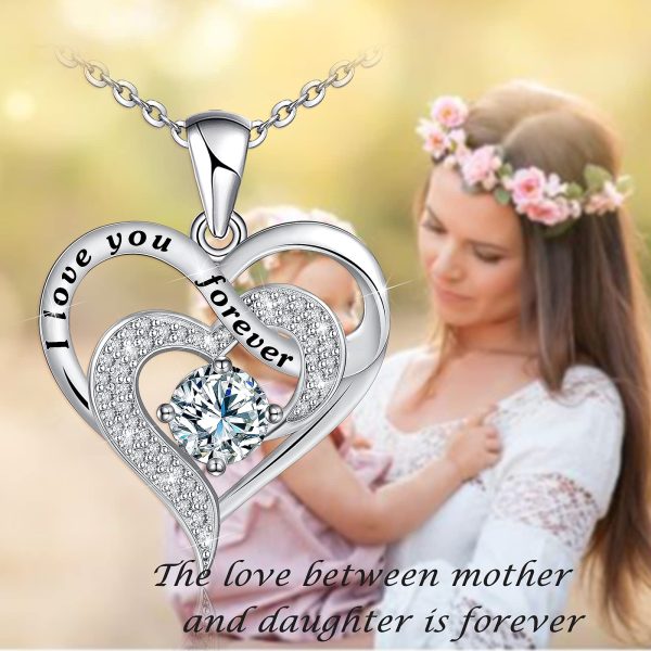 Heart Necklace Sterling Sliver I Love You Forever Necklace - Image 6